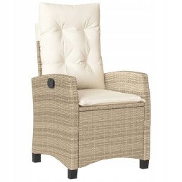 3 dalių sodo baldų komplektas su pagalvėlėmis, smėlio spalvos, polirotangas