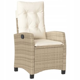 3 dalių sodo baldų komplektas su pagalvėlėmis, smėlio spalvos