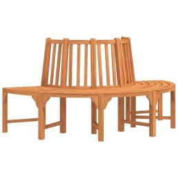 Pusapvalis medinis suolas ø208cm, eukalipto masyvo