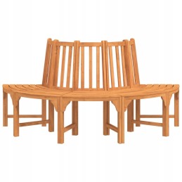 Pusapvalis medinis suolas ø208cm, eukalipto masyvo