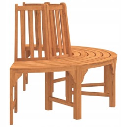 Pusapvalis medinis suolas ø208cm, eukalipto masyvo