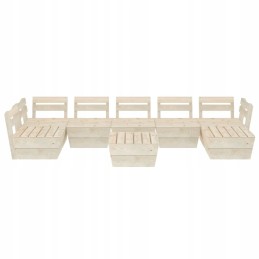 8 dalių padėklų baldų komplektas sodui, impregnuotas