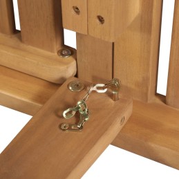 Sulankstomas šezlongas su pagalvėle, medžio masyvo