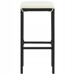 Pe rotango sodo baro baldų komplektas - juodas