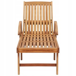 Vidaxl gultas su stalu ir pagalvėle, tikmedžio masyvo