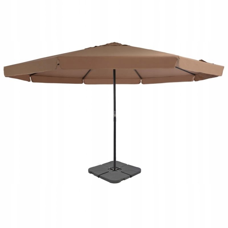 Sodo skėtis su nešiojamu pagrindu, taupe