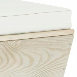 4-vietė sodo sofa iš kreminių padėklų