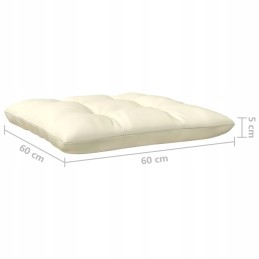 Sodo poilsio komplektas, pušies mediena, kreminė, 63,5x63,5x62,5 cm