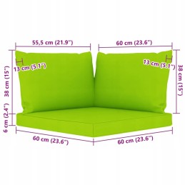 Kaimiškas sodo sofos komplektas su pušimis - 70 cm