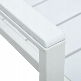 Sodo kėdės, 4 vnt, baltos, HDPE išvaizda