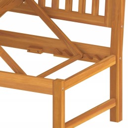 Vidaxl kušetė su kreminės spalvos pagalvėle, 200x60x75 cm, akacijos medžio masyvo