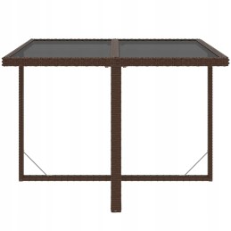 Vidaxl 5 dalių sodo baldų komplektas su pagalvėlėmis, polirotangas, ruda