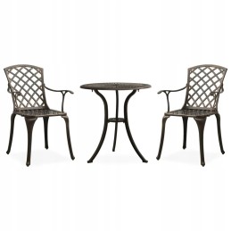 Sodo bistro komplektas - 2 kėdės + stalas, rudas, 61x60x93 cm