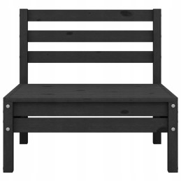 Sodo poilsio komplektas juodas, pušies medienos, 63,5x63,5x62,5 cm