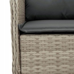 Vidaxl 3 dalių sodo baldų komplektas su pagalvėlėmis, pilkas PE rotangas