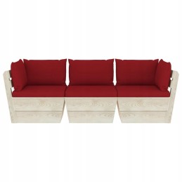 Sodo 3-vietė sofa iš padėklų, su pagalve