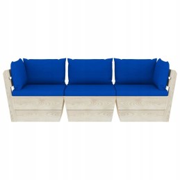 Sodo 3-vietė sofa iš padėklų, su pagalve