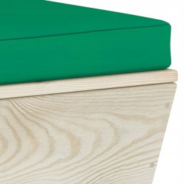 Sodo 3-vietė sofa iš padėklų, su pagalve