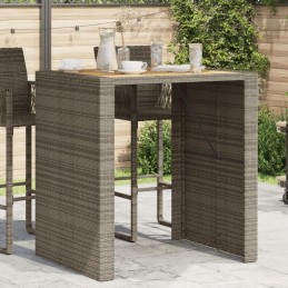 Sodo stalas su akacija, pilkas, 105x80x110 cm lumarko!