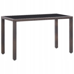 5 dalių Sodo baldų komplektas su rudos PE rotango pagalvėlėmis