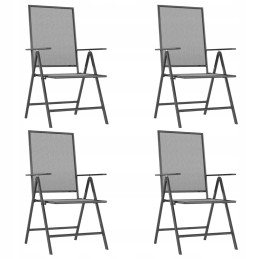 Vidaxl 5 dalių sodo baldų komplektas, antracitas, plieninis