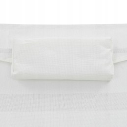 Šezlongai su stalu, 2 vnt., polirotangas ir tekstilė