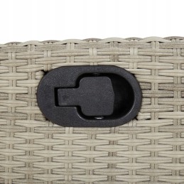 dalių sodo baldų komplektas su pagalvėlėmis, pilkas PE rotangas