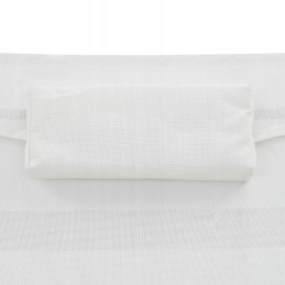 Šezlongai su stalu, 2 vnt., polirotangas ir tekstilė