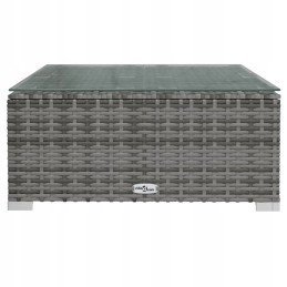 Vidaxl 5 dalių sodo sofos komplektas, pagalvėlės, pilka, pilnas rotangas