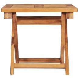 Vidaxl gultas su stalu ir pagalvėle, tikmedžio masyvo