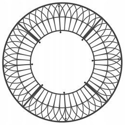 Vidaxl medinis suolas, ø160 cm, juodas, plieninis