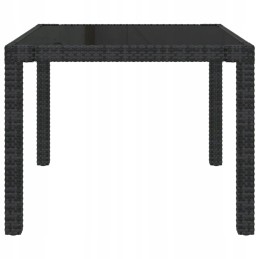 5 dalių sodo baldų komplektas su juodo PE rotango pagalvėlėmis