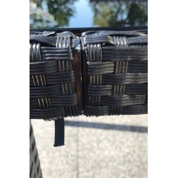 5 dalių sodo baldų komplektas su pagalvėlėmis, rotangas