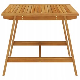 Sodo valgomojo komplektas, akacijos mediena, ruda, 88x88x74 cm