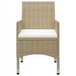 Acacia sodo valgomojo komplektas - 88x88x74 cm, smėlio spalvos