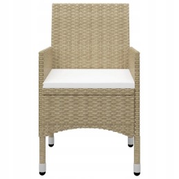 Akacijos smėlio spalvos 5 dalių sodo komplektas - 88x88x74 cm - 4 pagalvės