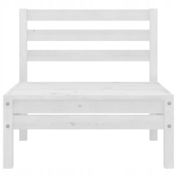 Sodo sofos komplektas, baltas, pušies, 4x vidurinė sofa, 2x s