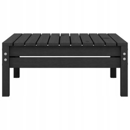 6 dalių sodo sofos komplektas, juodas, medinis