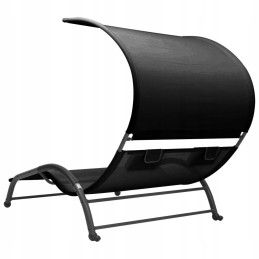 Lumarko dvivietis šezlongas su baldakimu, tekstinis audinys