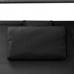 Lumarko dvivietis šezlongas su baldakimu, tekstinis audinys