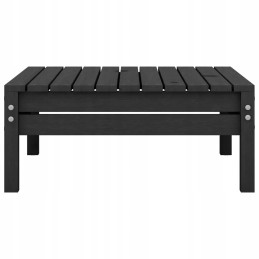 6 dalių sodo sofos komplektas, juodas, medinis