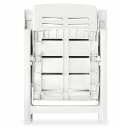 5 dalių sodo baldų komplektas, plastikinis, baltas