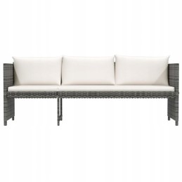 6 dalių sodo poilsio komplektas, pagalvėlės, rotango, pilka