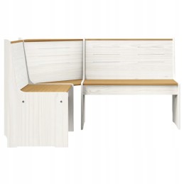 Vidaxl 3 dalių Reine valgomojo baldų komplektas, medaus rudos ir baltos spalvos