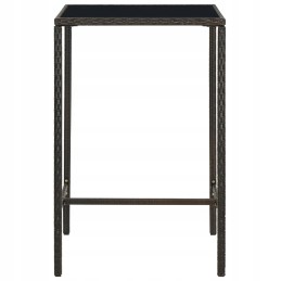 5 dalių sodo baro baldų komplektas, PE rotangas, ruda