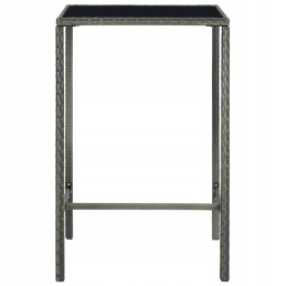 5 dalių sodo baro baldų komplektas, pe rotangas, pilka