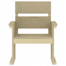 3 dalių sodo baldų komplektas, impregnuota mediena