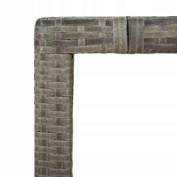 Vidaxl 3 dalių sodo baldų komplektas su pagalvėlėmis, pilkas PE rotangas