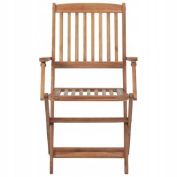 Sulankstomos sodo kėdės, 6 vnt., su pagalvėlėmis, akacijos mediena