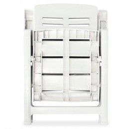 5 dalių sodo baldų komplektas, plastikinis, baltas